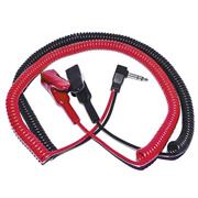 Coiled Cord, Right-angle Mono Plug to BU-121-0/2