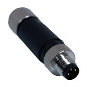 M8 Connector, 3-Position Male Straight, 22-26AWG