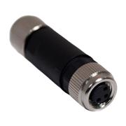 M8 Connector, 3-Position Female Straight, 22-26AWG