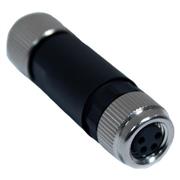 M8 Connector, 4-Position Female Straight, 22-26AWG