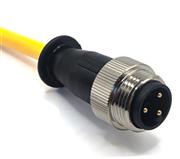 7/8-16UN Cordset, 3-Position Male Straight to Open End, 16 AWG, 5M