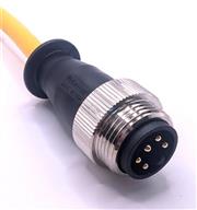 7/8-16UN Cordset, 5-Position Male Straight to Open End, 16 AWG, 10M