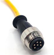 7/8-16UN Cordset, 6-Position Male Straight to Open End, 16 AWG, 10M