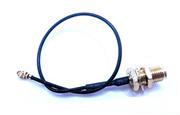 RF Coaxial Connector & Cable Assembly, SMA Bulkhead to U.FL, 9.84"