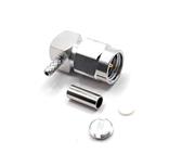 SMA Connector Plug, Right Angle,50 OHMS, Soldered