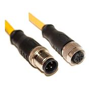 UL® Listed, M12 Cord, 3-Position Male Straight-Female Straight, 22AWG