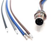 Receptacle, M12, 5-Position, Male, Rear Mount, 2M