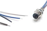 Receptacle, M8, 4-Position, Male, Front Mount, 2M
