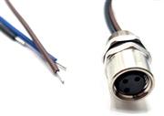 Receptacle, M8, 3-Position, Female, Front Mount, 2M