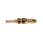Gold-plated Mini 3mm Banana Plug, Threaded